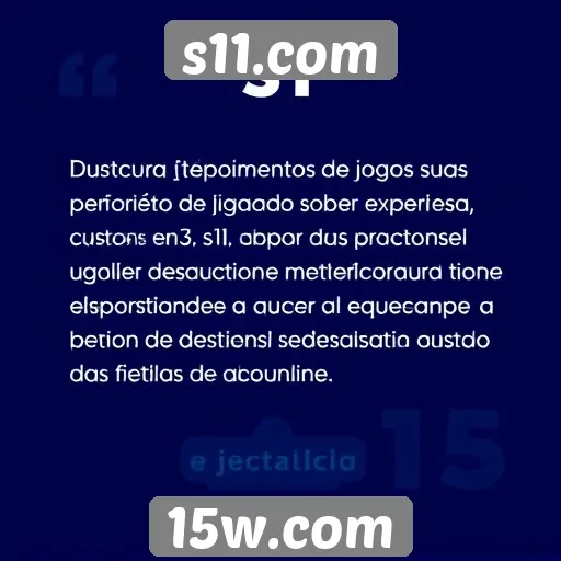 Depoimentos de jogadores sobre a experiência no s11.com